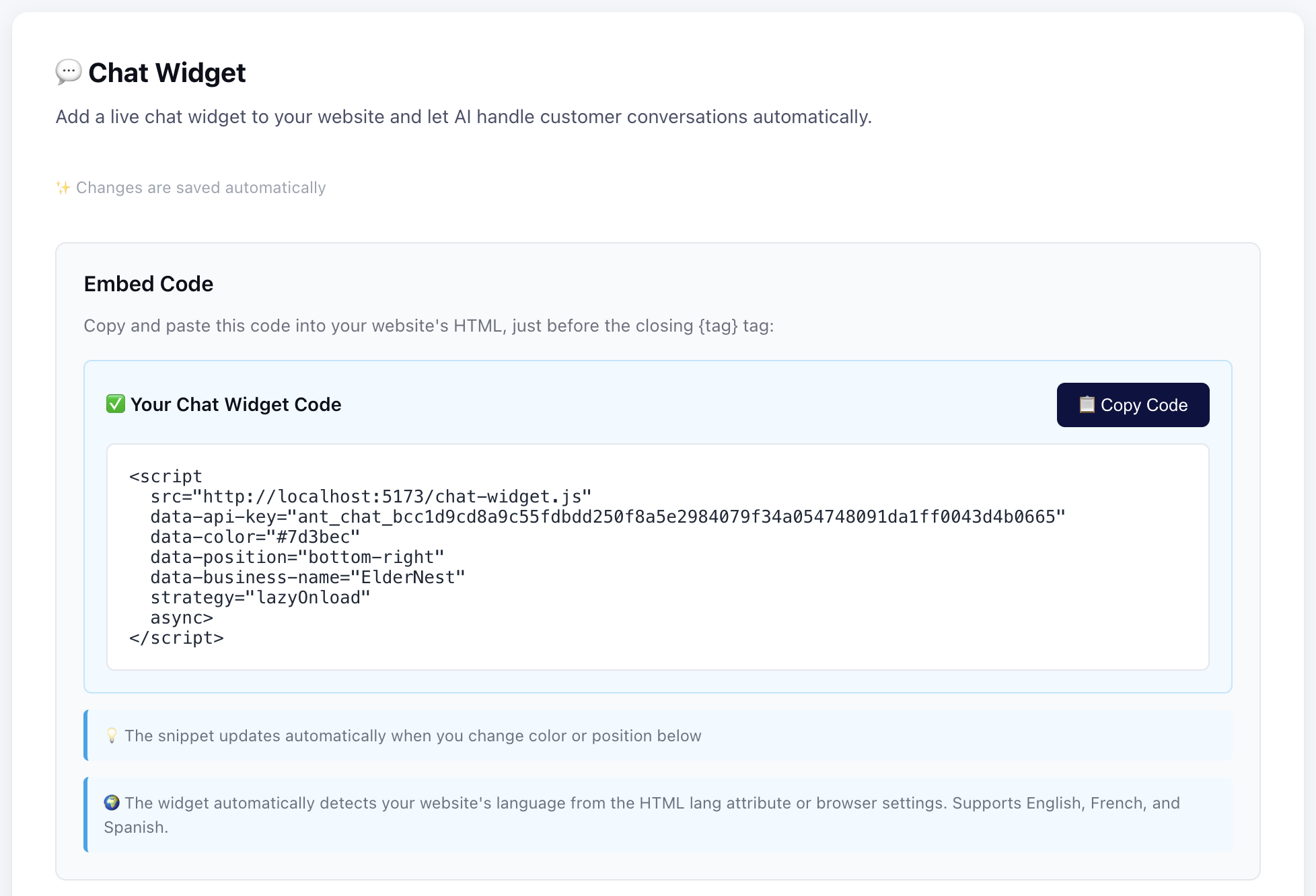 AI Live chat